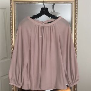 Ann Taylor Pink Keyhole Blouse